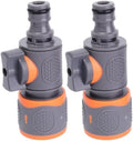 1/5pcs ABS Quick Water Connecter Garden Hose Adapter with Shut-Off Valve Fittings Tubing Repair Watering Gun Nipple Adapters(2pcs) by Unknown