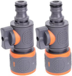 1/5pcs ABS Quick Water Connecter Garden Hose Adapter with Shut-Off Valve Fittings Tubing Repair Watering Gun Nipple Adapters(2pcs) by Unknown