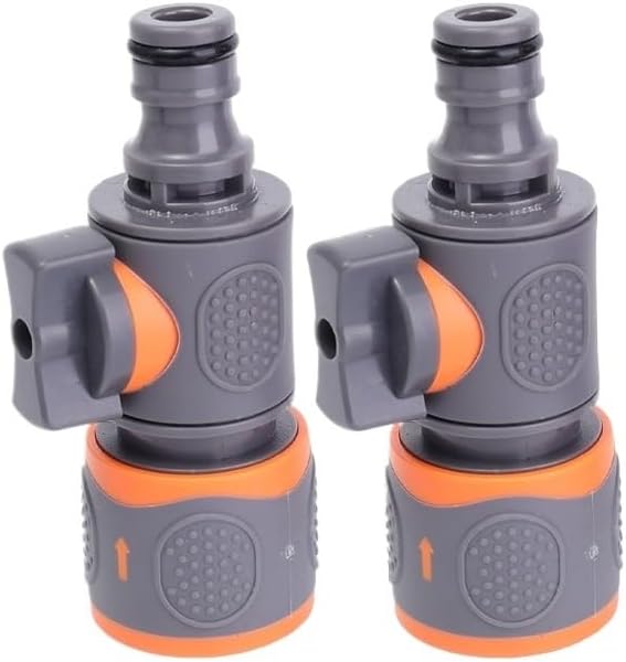 1/5pcs ABS Quick Water Connecter Garden Hose Adapter with Shut-Off Valve Fittings Tubing Repair Watering Gun Nipple Adapters(2pcs) by Unknown