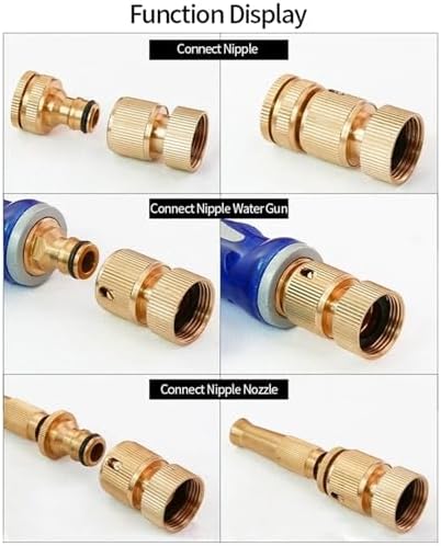 10Pcs Brass Garden Hose Quick Connector Drip Irrigation Fittings Repair Kit - Image 6
