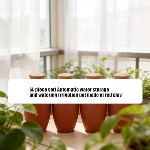 4 Pcs Self Watering Globes, Clay Plant Irrigation Stakes - Image 6