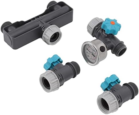 2 Way Water Pressure Regulator with Gauge, Adjustable Irrigation Valve Splitter for Garden Hose, Patio, Farm - Image 5