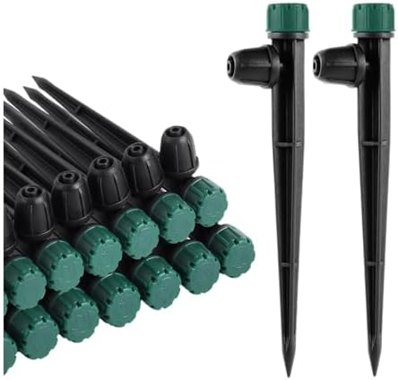 Compatible with 1 4 Inch Hose Garden Watering System Garden Diffuser Irrigation 360 Degree Rotating Nozzle Sprinkler(10pcs Dripper) by Unknown