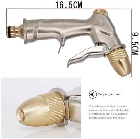 For Watering Plants Washing Garden Hose Nozzle Sprayer Heavy Duty Metal Handheld Water High Pressure 4 Spraying Modes - Image 3