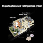 Adjustable Water Pressure Regulator with Meter Brass RV Pressure Reducer for Gardens Plumbing Systems RVs Travel Trailers (DN15) - Image 5