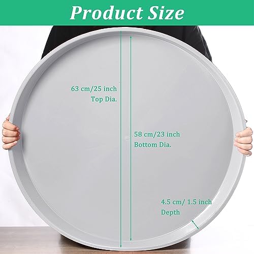 Eccliy 6 Pack Plastic Plant Saucer, Round, 25 Inch, White - Image 2