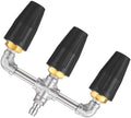 3-in-1 Turbo Nozzle Pressure Washer 4000 PSI 360° Rotating Turbo Nozzle with 1/4" Quick Connector 2.5 Orifice Tips (Black) by Otoolling