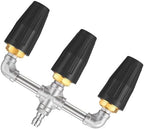 3-in-1 Turbo Nozzle Pressure Washer 4000 PSI 360° Rotating Turbo Nozzle with 1/4" Quick Connector 2.5 Orifice Tips (Black) by Otoolling