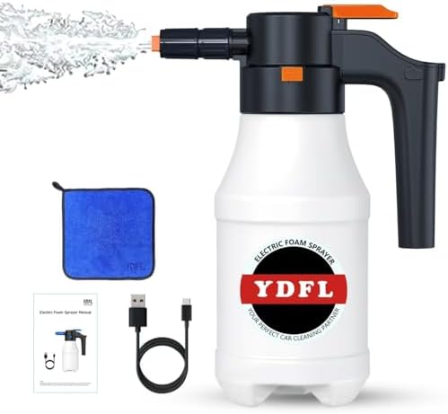 Electric Foam Sprayer with USB, Pressurized Sprayer for Car Washing by YDFL