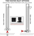Freestanding Garden Water Column with Outdoor Hose Stand Stainless Steel Vertical Garden Water Column Double Outlet Faucet Suitable for Irrigation and Car Washing 95cm with Spray Gun - Image 5