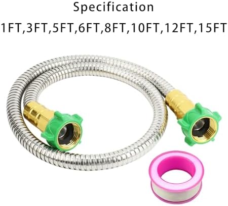 Garden Hose Extender, Leakproof Fitting, Stainless Steel, 12FT - Image 3