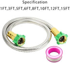 Garden Hose Extender, Leakproof Fitting, Stainless Steel, 10FT - Image 3