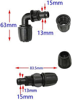 Xiaochen Garden Plumbing Hose Adapter 16 Mm Pe Hose Elbow Straight Barb Connector with Lock Nut 1/2" Hose 2-Way Garden Irrigation Drip Irrigation Accessories 20 Pieces (Color : Silver) - Image 3