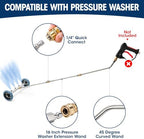 16 Inch Undercarriage Pressure Washer Attachment, Pressure Washer Undercarriage Cleaner, Under Car Washer Attachment with 3 Extension Wand, 4000 PSI - Image 6