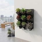 Vertical Wall Planter 3-Tier, 9-Pot Hanging Plant Holder(Black) - Image 4