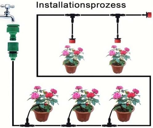 Automatic Drip Irrigation Kit Hose with Adjustable Drippers for Garden Plants Flowers Bonsai Efficient Auto Watering System (10m (32.8ft)) - Image 6