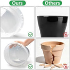 RooTrimmer 10 Pack 8 Inch Clear Nursery Pots with Drainage Holes & Saucers - Image 3