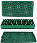 Vego garden Seedling Suite Products 10" x 20" 76 Cells Stackable Seed Starter Germination Tray with 3-in-1 Plant & Pop Board and 10" x 20" Bottom Watering Tray by Unknown