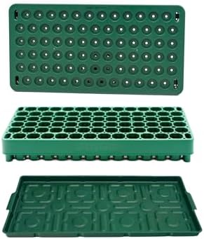 Vego garden Seedling Suite Products 10" x 20" 76 Cells Stackable Seed Starter Germination Tray with 3-in-1 Plant & Pop Board and 10" x 20" Bottom Watering Tray by Unknown