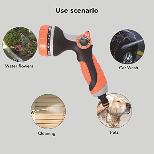 Garden Hose Nozzle Sprayer, Handheld Water Hose Nozzle Sprayer, High Pressure Garden Sprayer for Watering Plants Lawns - Image 4