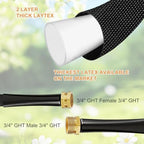 Garden Hose 50FT, Camper Water Hose with Nozzle Ultra-Light & Flexible Garden Water Hose - Burst-Resistant, Kink-Free, High-Pressure Use for Lawns, Gardens, and Outdoor Cleaning - Image 4