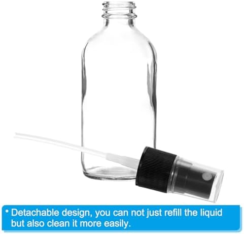 PATIKIL 1oz Glass Spray Bottles, 72pcs Nozzle Leak Proof Empty Water Mist Stream Sprayer for Cleaning Solutions Plants Hair, Clear Black - Image 4