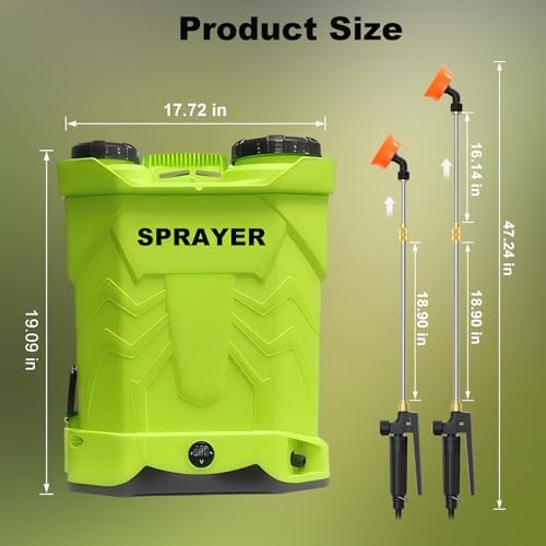WFH Battery Powered Backpack Sprayer, 5.3 Gal, 100 PSI, 21V 2.6Ah Battery - Image 7