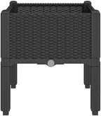 Garden Planter Box with Legs 15.7x15.7x16.5 Elevated Black PP - Image 5