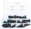 AC PERFORMANCE 15PCS Assorted Fuel Line Straight Quick Connector Kit, SAE 7.89mm & 9.49mm & 9.89mm to 8mm, 6.3mm to 6mm, 11.8mm to 10mm by ACPERFORMANCE
