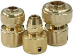 Expandable Garden Hose Repair Kit 3PCS Brass Hose Adapter Quick Coupler Irrigation Connection Faucet Gardening Watering Accessories(1I2 Inch Adapter) by Unknown