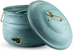 LifeSmart Decorative Garden Hose Storage Holder Pot with Lid | Expandable Water Hose Container 12 x16 inches | Heavy Duty Hose Hider | Holds 150 ft Hose Outdoor and Indoor Use - Image 2