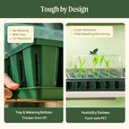 Vego garden Germination Bundle, 2Packs Giga Seedling Trays with Seedling Tray Lids and 10" x 20" Bottom Watering Trays Plus Seedling Humidily Dome - Image 4
