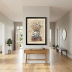 Framed Canvas Wall Art Vintage Teapot and Wildflowers Earthy Sepia Watercolor Book Page Canvas Print Poster Black Frame Wall Decor for Kitchen Bedroom Cottagecore Art, Rustic Decor - 24x36 Inch - Image 4