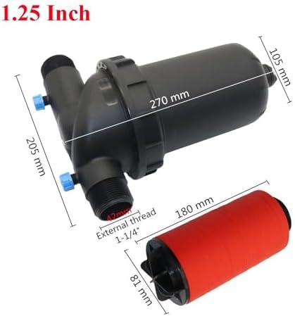 Water Filter, 120 Mesh Disc Garden Irrigation System Strainer 1.25" 1.5" 2" Male Thread Hose Pipe Water Pump Filtering Impurities(1.25 inch) - Image 2