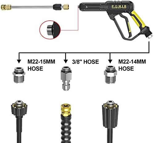 Pressure Washer Gun and Hose 3600 PSI, 3/8" Quick Connect - Image 5