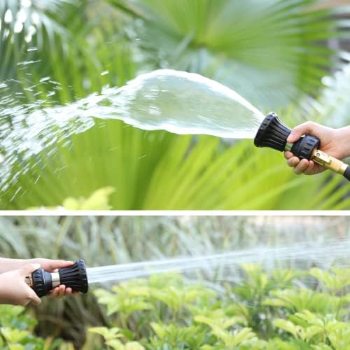 HOSUN Fire Hose Nozzle for Garden Hose, Heavy Duty Fireman Style Garden Hose Nozzles, Leak Proof & Adjustable Water Nozzle High Pressure, Best for Watering Plant & Lawn, Washing Car & Pet (Black) - Image 6