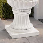 Classic Pedestal Urn Garden Planter, 30 Inch, White - Image 3