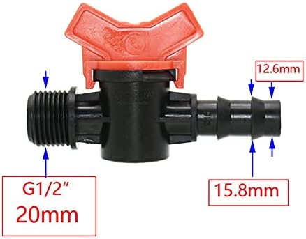 Hose Connector Adapter 1/2 3/4 Thread To 8mm/10mm/12mm/14mm/16mm/19mm Hose Garden Faucet Irrigation Valve Using Pe Tube Tonnage 20Pcs (Color : 1I2 to 8mm) - Image 5