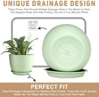 YNNICO Plant Pots 12/10/9 inch Set of 3, with Multi Mesh Drainage Holes - Image 5