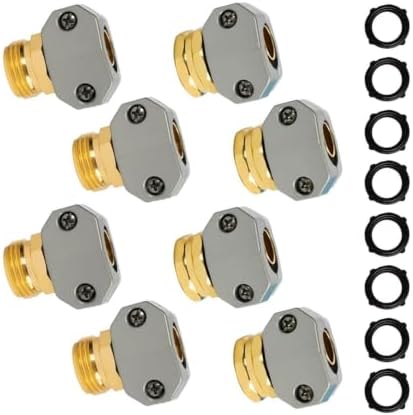 Garden Hose Repair Kit, Male Female Hose End Repair Fittings by NUALLY
