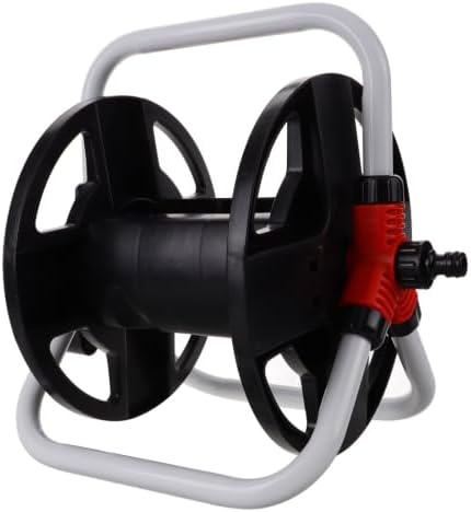 Freestanding Garden Hose Reel Storage Bracket with Coiling Mechanism by TEHAUX