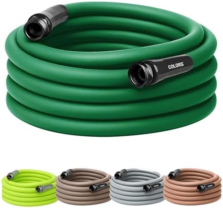 Flexzilla Colors Garden Hose 5/8 in. x 50 ft., Lightweight All-Weather Water Hose, Durable and Flexible, Leak-Free Connections, Forest Green by Flexzilla