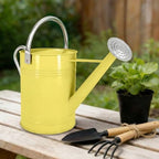 6.5L Beige Durable Galvanized Steel Watering Can - Rust-Resistant Rust-Proof Metal Pot with Removable Long Spout & Movable Ergonomic Handle for Indoor Outdoor Plants, Garden Lawn Flowers - Image 6