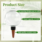 9 Pack Self Watering Globes for Indoor Plant Plastic Water Bulbs 17.5 oz Automatic Watering Planter Insert Top Fill with Slow Release Control Plants Watering Devices System, Water Spikes Stakes - Image 2