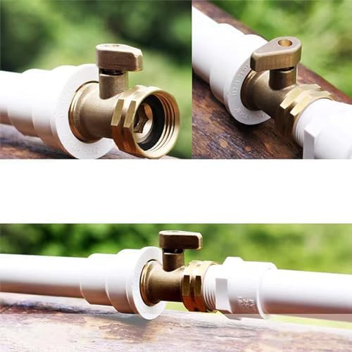 OAkita Garden Hose Connector, 2-Piece 3/4 in. Heavy-Duty Solid Brass Garden Hose shutoff Valve with 4 Extra Rubber washers - Image 4