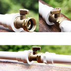 OAkita Garden Hose Connector, 2-Piece 3/4 in. Heavy-Duty Solid Brass Garden Hose shutoff Valve with 4 Extra Rubber washers - Image 4