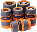 Expandable Garden Hose Repair Kit 10PCS Garden Hose Adapter with 16mm Quick Stop Water Coupler for Irrigation Tube Connect and Repair Or Extender(Gray) by Unknown