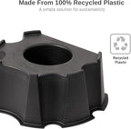 55-Gallon Rain Barrel Stand, Made from 100% Recycled Material, Black - Image 3