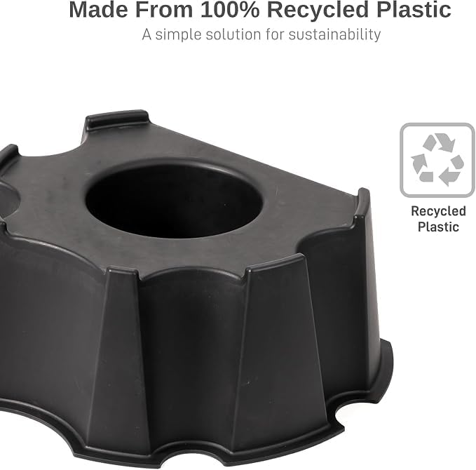 55-Gallon Rain Barrel Stand, Made from 100% Recycled Material, Black - Image 3