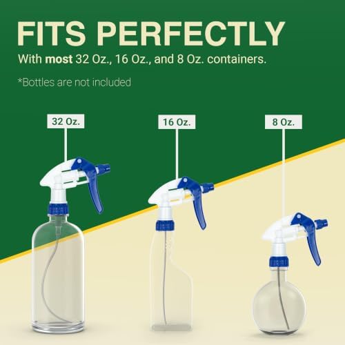 Heluva Green Spray Bottle Nozzle Replacement Tops, Blue/Yellow 24 Pack - Image 6